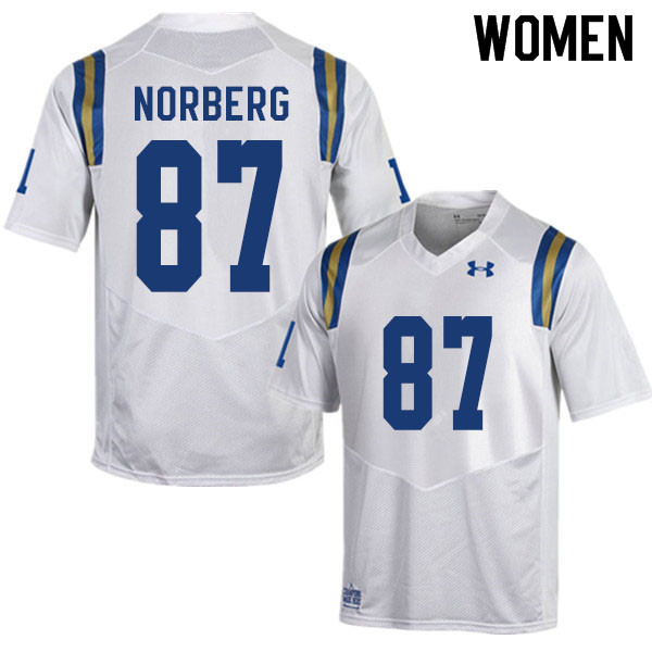 Women #87 Grant Norberg UCLA Bruins College Football Jerseys Sale-White